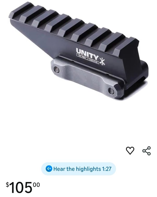 Unity Tactical FST-RAB Fast™ Absolute Riser | Black (Absolute Optics)