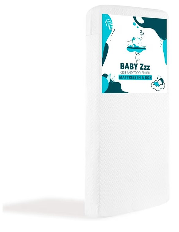Dream On Me Baby Zzz 5” Full-Size Crib & Toddler Bed Mattress in a Box – GREENGUARD Gold & JPMA Certified, Breathable, Water-Resistant, Machine Washable Cover, Fits Full Size Baby Cribs & Toddler Beds