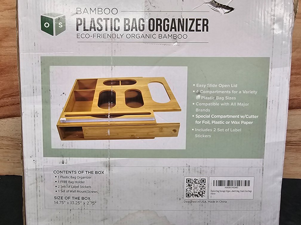 Bamboo Plastic Bag Organizer