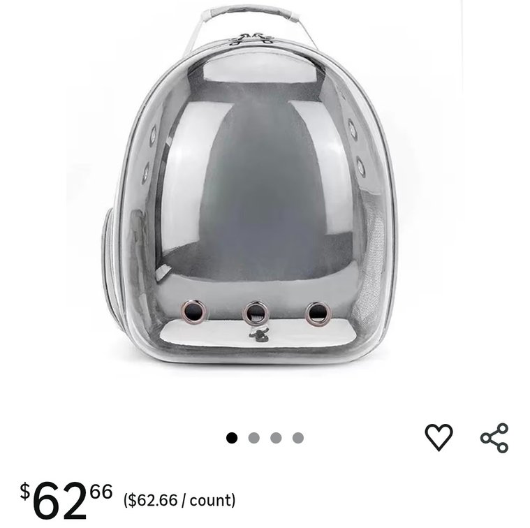 Cat Clear Space Capsule Backpack Outdoor Breathable Portable Bag Pet Supplies ，Compatible for Cats and Small Dogs