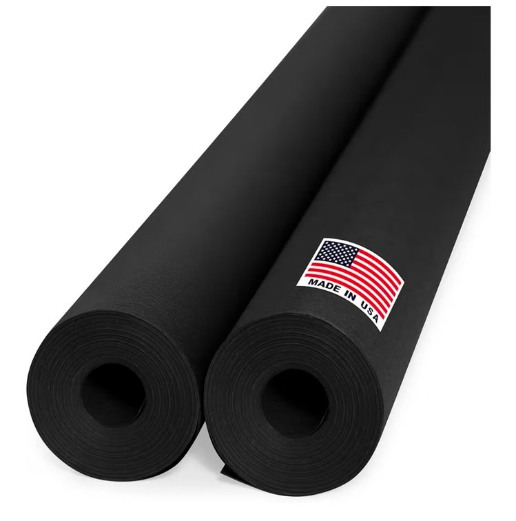 (876) 36" x 1200" (100 ft) Black Kraft Paper Roll (Value Pack of 2), 45 lbs Thickness, Made in USA Colored Kraft Paper for School, Bulletin Board - Odorless, Non-Toxic, Safe for Kids