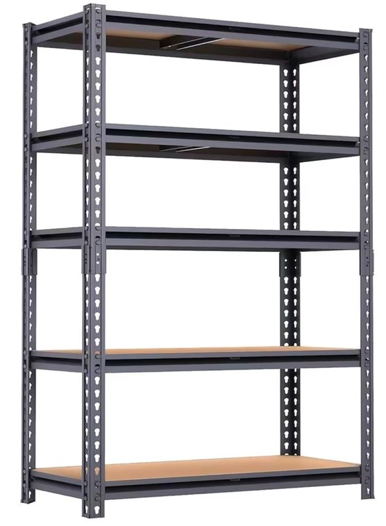 5 Tier Storage Shelves, 60" H x 28" W x 12" D Metal Heavy Duty Garage Shelving Unit, Adjustable Utility Rack Shelf for Basement Pantry Closet Shelves