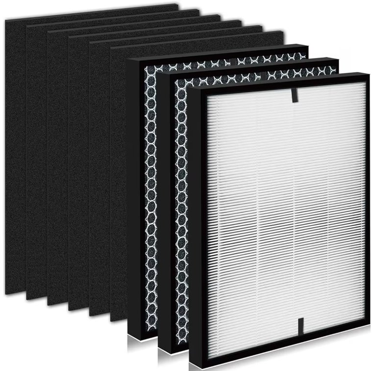 Retails $59.97 9-Pack HOHONI Replacement Filters Compatible 3000 Air Purifi-er, 3000,3000M, 3000Pro Air Purifi-er,1 air filter, 2 Activated Carbn and 6 Extra Carbn Pre-Filters