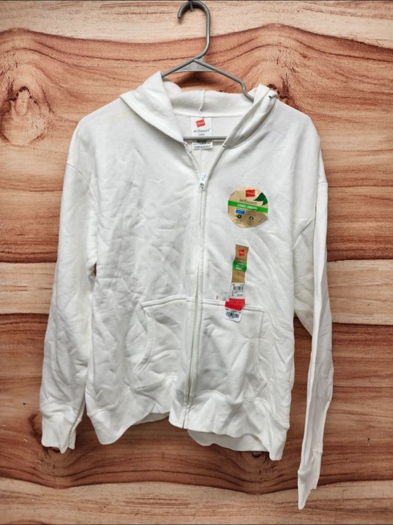 Women's L Hanes Zip Up Hoodie