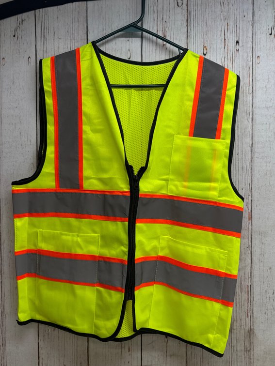 XL/XXL Adult zip up 3 pocket safety reflective vest