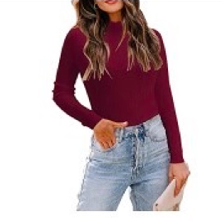 Retails $29 Size XL LAISHEN Women's Mock Turtleneck Lightweight Stretchy Long