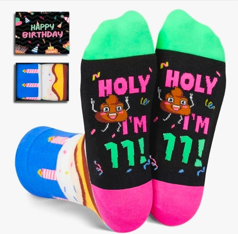 HAPPYPOP Birthday Gifts Socks - 11-19 Year Old Birthday Socks, Bday Gifts for Teen Woman Man