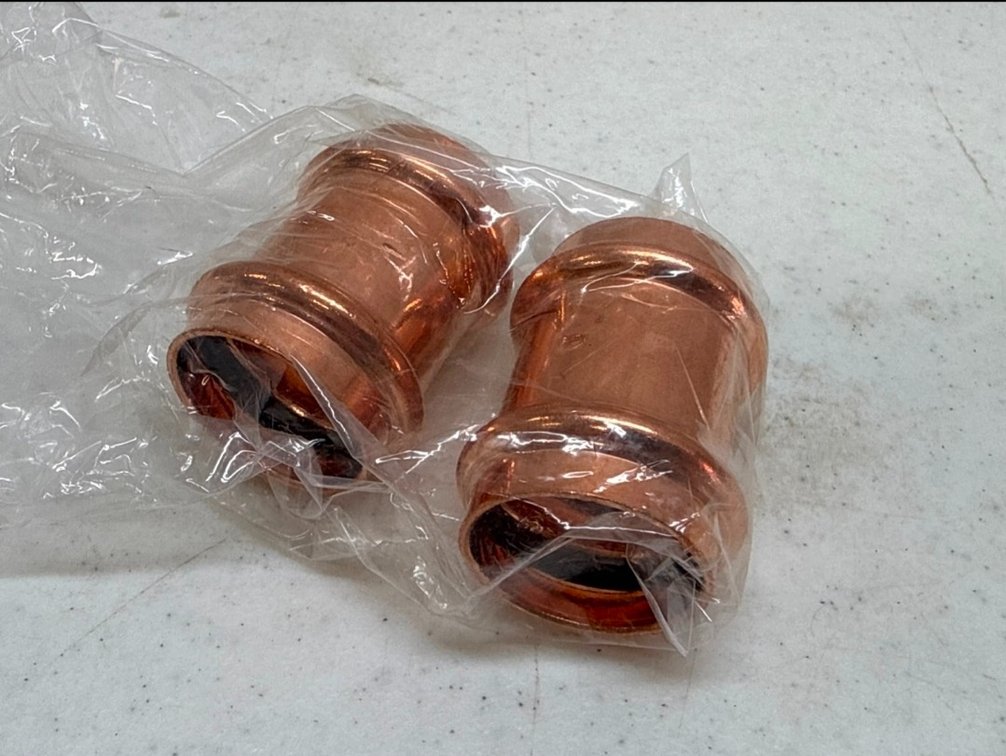 2- 1” copper press fittings