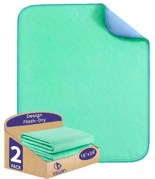 Washable Underpads,Super Absorbency Reusable Bedwetting Incontinence Pads for Kids, Adults, Elderly, and Pets - Waterproof Protective Pad for Couch, Sofa, Floor,Bed (500 Washes)