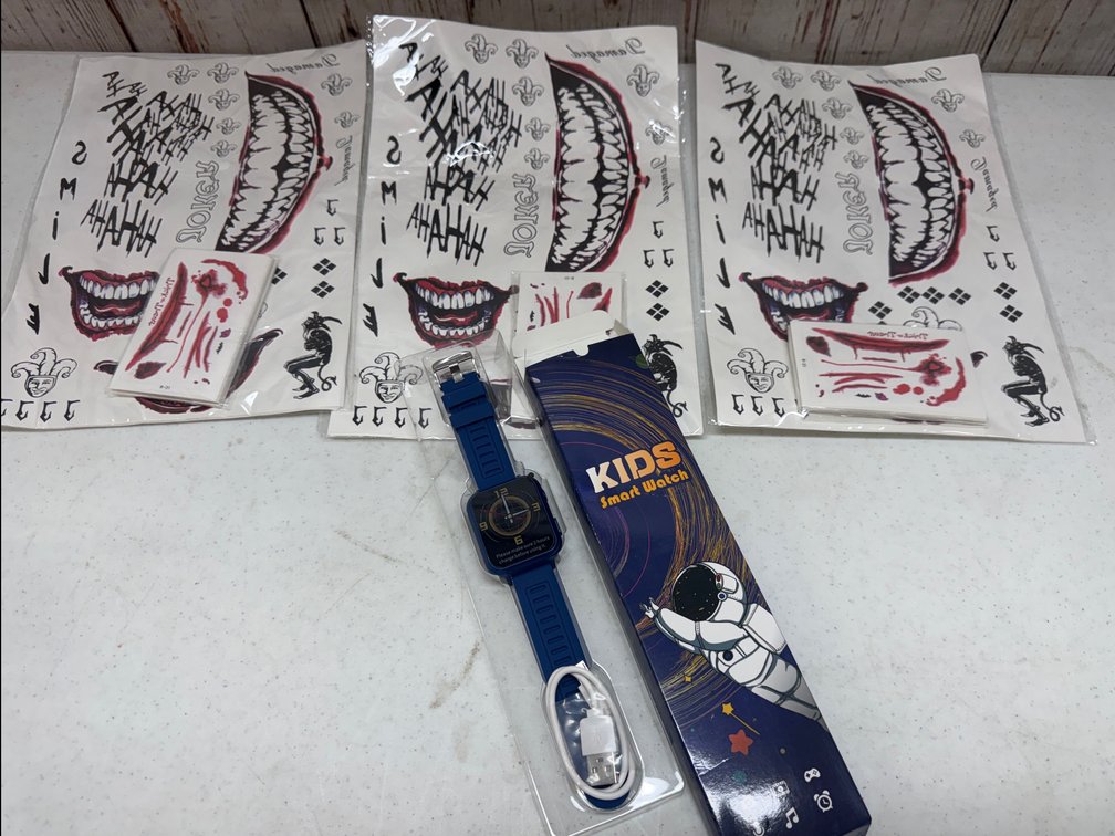 Kids smart watch and 3 mutli sticker packs