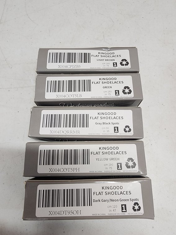 (5) Kingood Flat Shoelaces