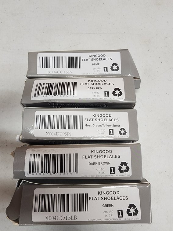 (5) Kingood Flat Shoelaces