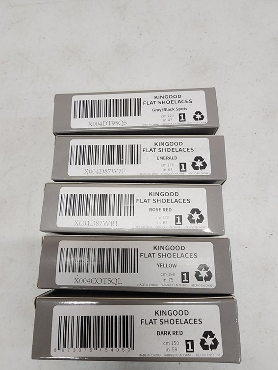 (5) Kingood Flat Shoelaces