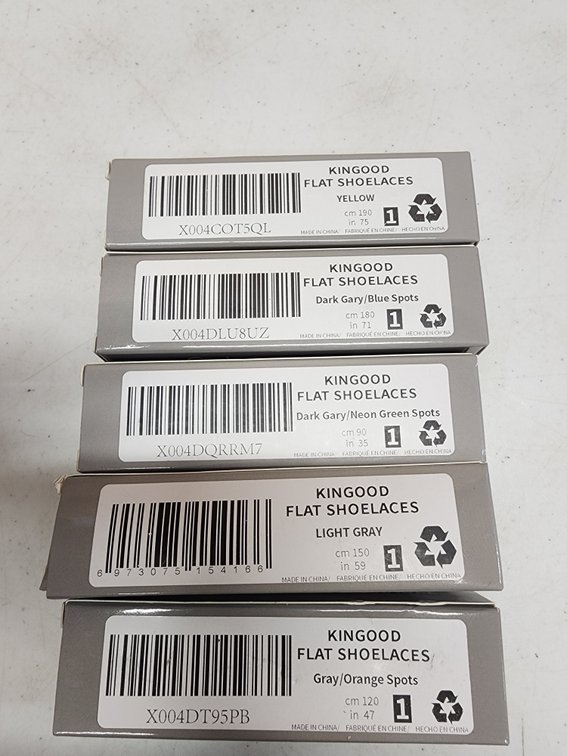 (5) Kingood Flat Shoelaces