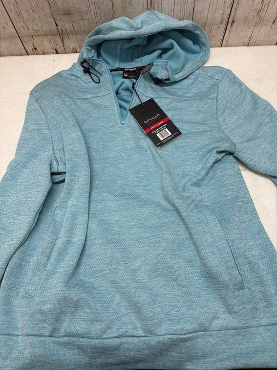 Mens XL Spyder 1/4 zip hooded pullover