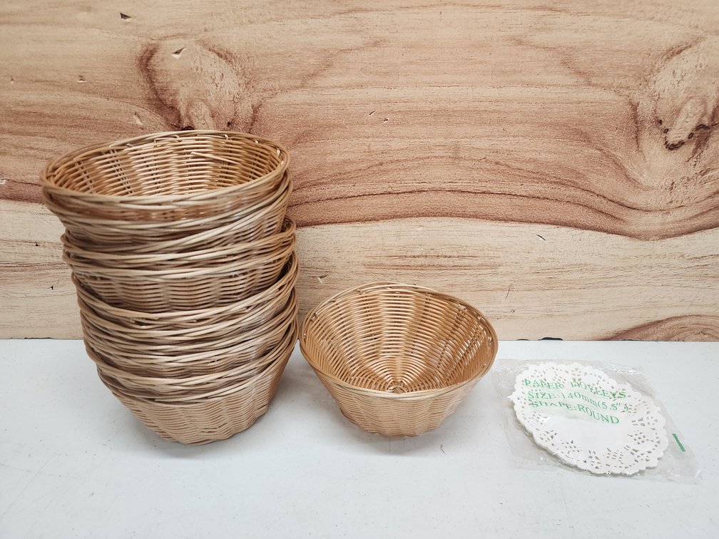 12 Round Small Bread Baskets