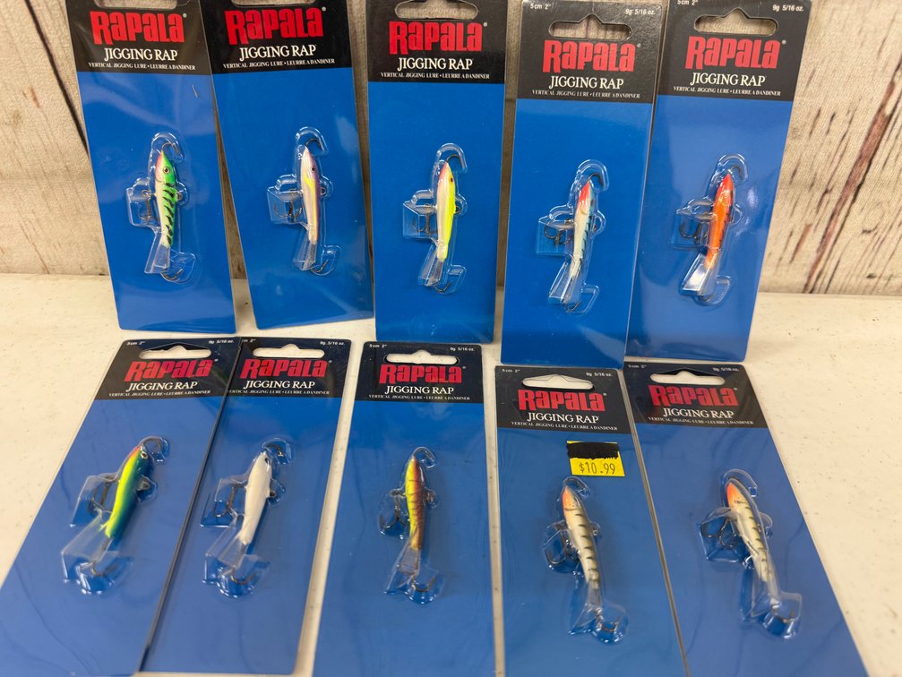 (10) 5/16oz Rapala Vertical Jigging Rap