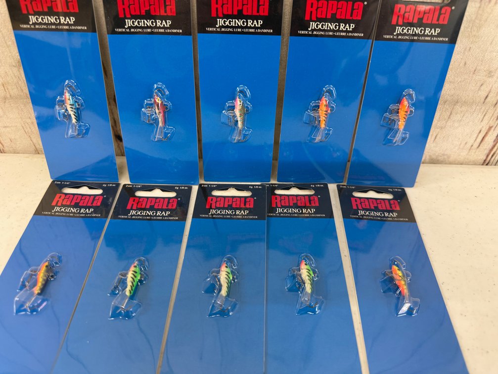(10) 1/8oz  Rapala Vertical Jigging Rap