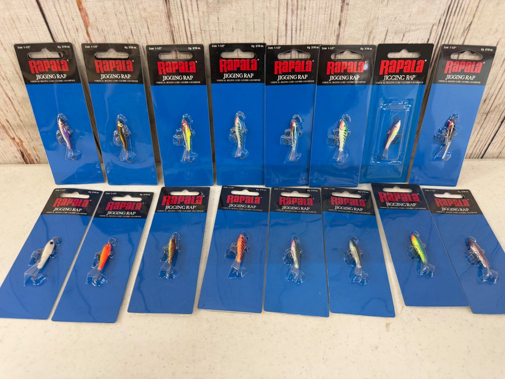 (16) 3/16oz Rapala Vertical Jigging Rap