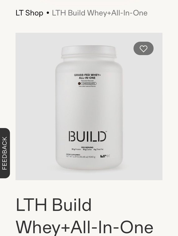 Retails $68 LTH Build Whey+All-In-One