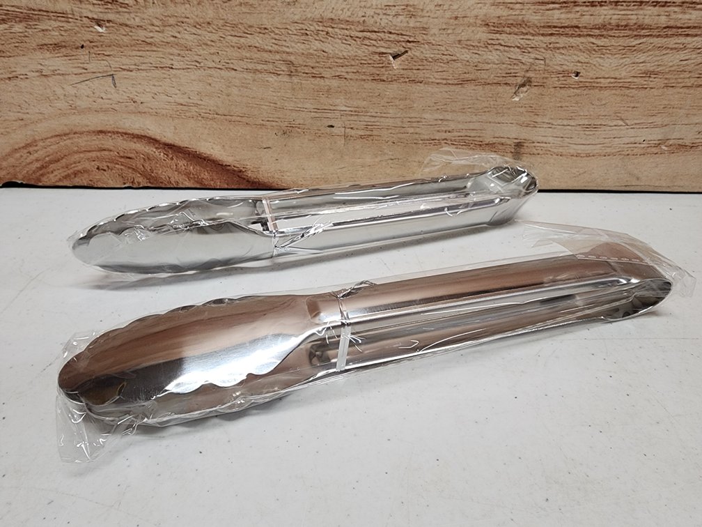 2 9in Seamless Stainless Tongs