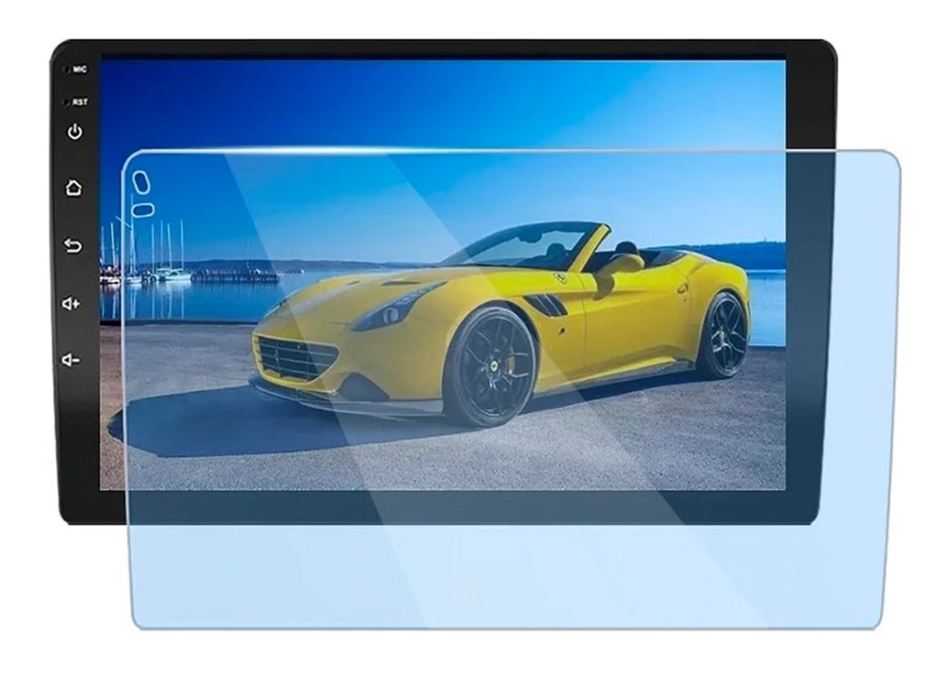 Blue Light Blocking Car Screen Protector for Android Head Unit - Eye Protection, Universal CarPlay, Tempered Glass for 10.1 Inch GPS Navigation Car Stereo
