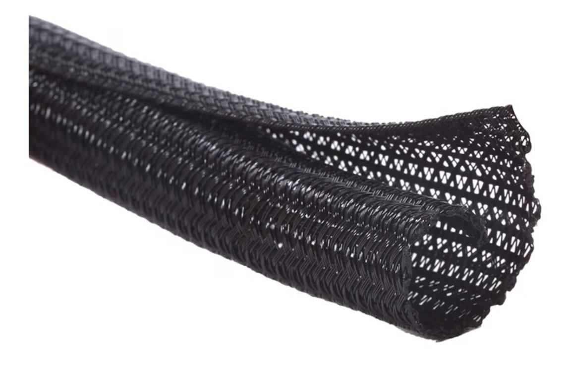 Alex Tech 25ft - 1/4 inch Cord Protector Wire Loom Tubing Cable Sleeve Split Sleeving for USB Cable Power Cord Audio Video Cable – Protect Cat from Chewing Cords - Black