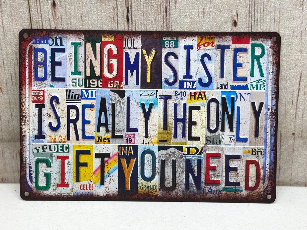 12x8 tin sign
