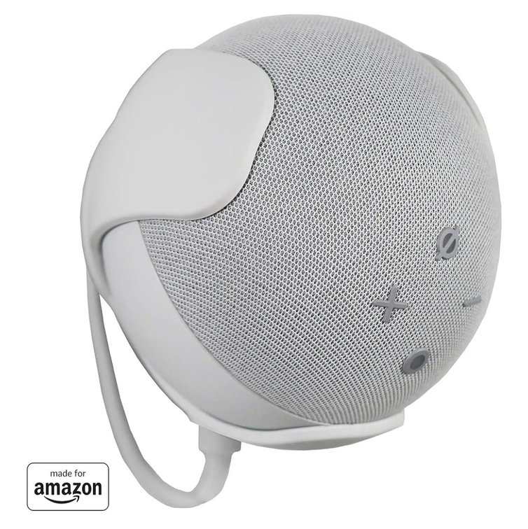 Made For Amazon Wall Mount, White, for Echo Dot (4th generation)