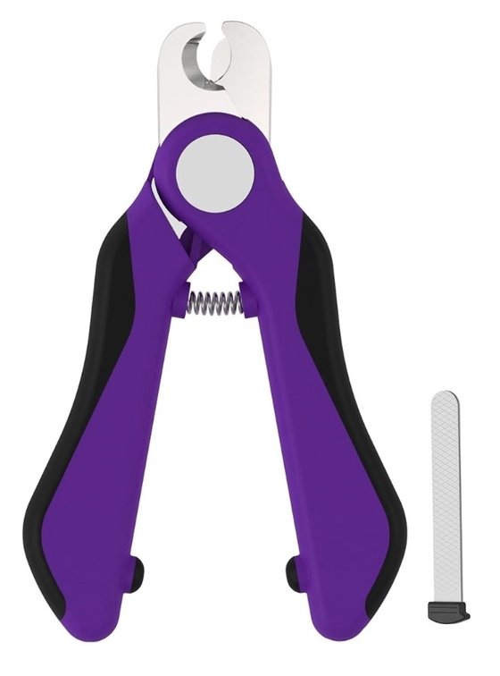 Swihauk Heavy Duty Dog Nail Clippers and Trimmers, Professional Pet Nail Clippers with Nail File for Dogs Cats Small Animal, Claw Clippers with Safety Guard to Prevent Over-Cutting, Purple