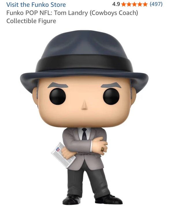 Funko POP NFL: Tom Landry (Cowboys Coach) Collectible Figure