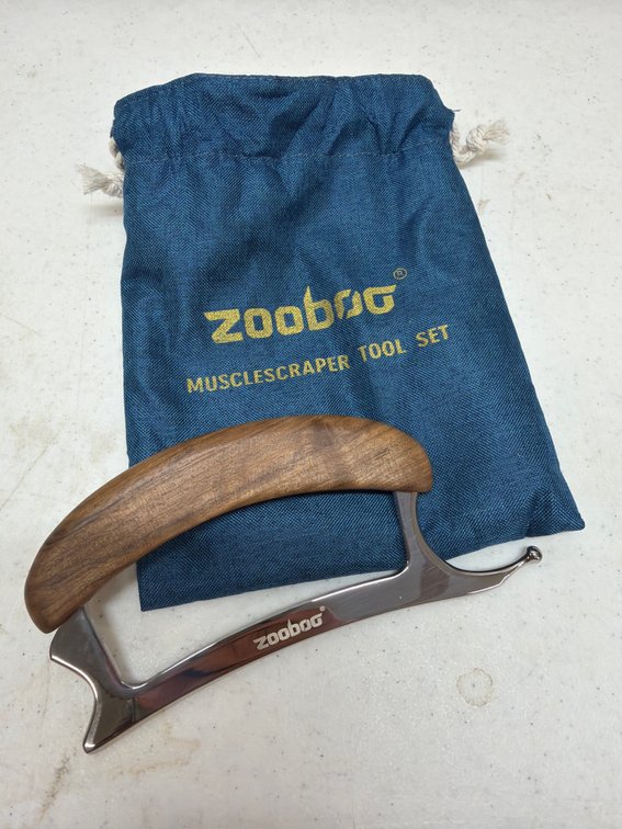 Walnut handle muscle scraping tool