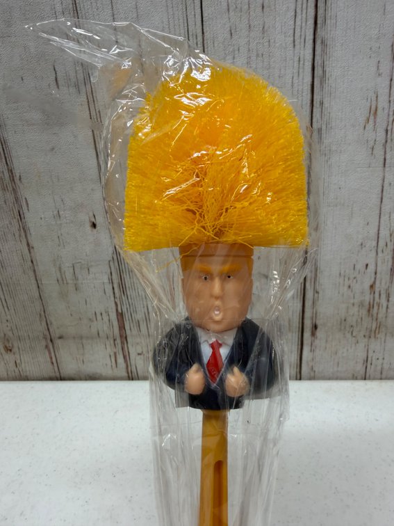 Trump toilet bowl scrubber