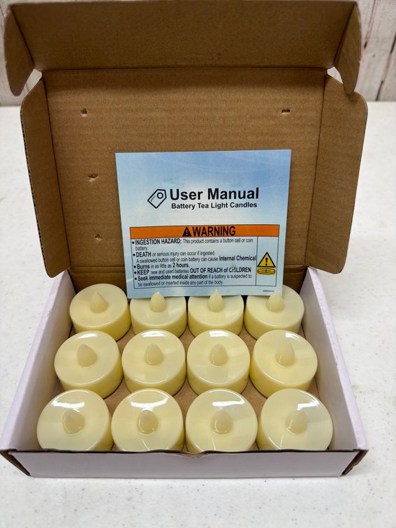 12 battery powered tea lights