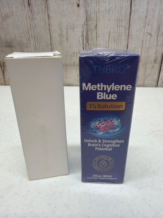 (2) Methylene Blue 1% USP Grade Drops, 10 mg/mL, 2 fl oz Pharmaceutical Grade, For Humans, Formaldehyde-Free, Lab-Tested, cGMP Bottled