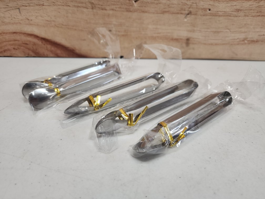 (5) 4.25in Stainless Appetizer Tongs