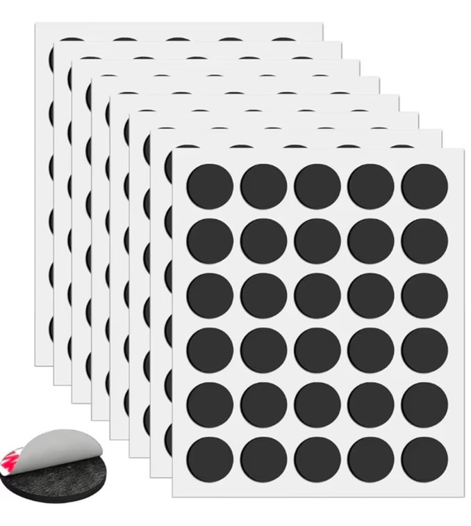 Round Magnets with Adhesive Backing, 240 Pieces Adhesive Circle Magnetic Tape (Diameter 0.8’’ x 0.08”) Anisotropy Magnets Dots