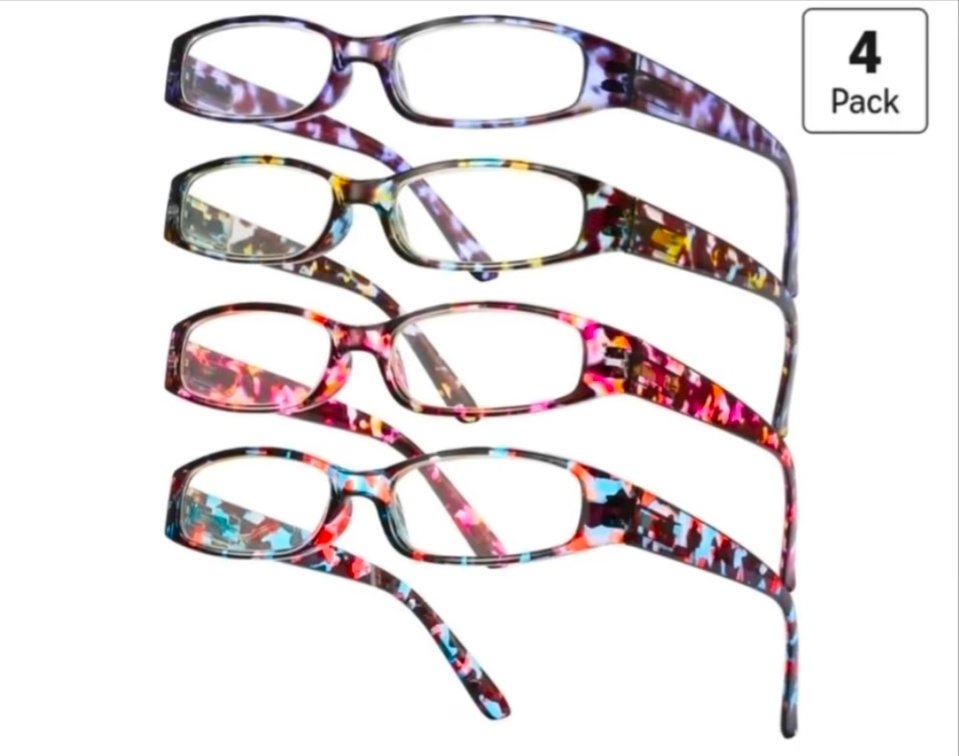 Gaoye 4-Pack Readers for Women, Blue Light Blocking Reading Glasses, Stylish Reading Glasses for Women in 4 Patterns