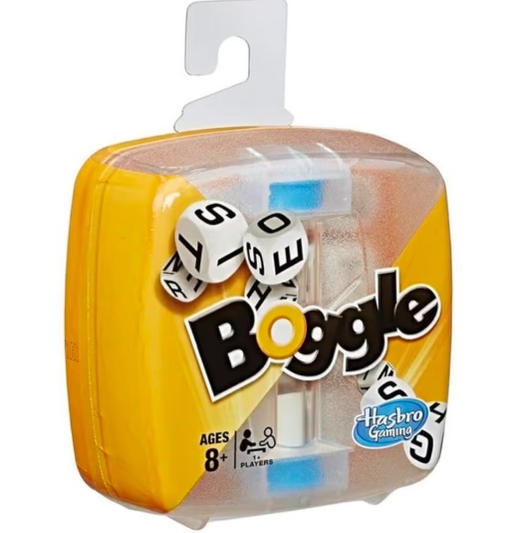 Hasbro Gaming Boggle Classic Game | Word Search Games | Ages 8+ | 1 or More Players | Portable Travel Size | Fun Family Dice
