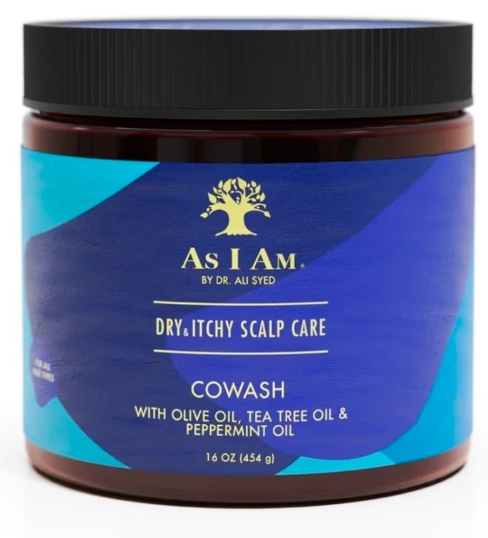 As I Am Dry & Itchy Scalp Care Cowash - 16 ounce - Cleanses, moisturizes and soothes dry and itchy scalp - With Olive Oil, Tea Tree Oil & Peppermint Oil