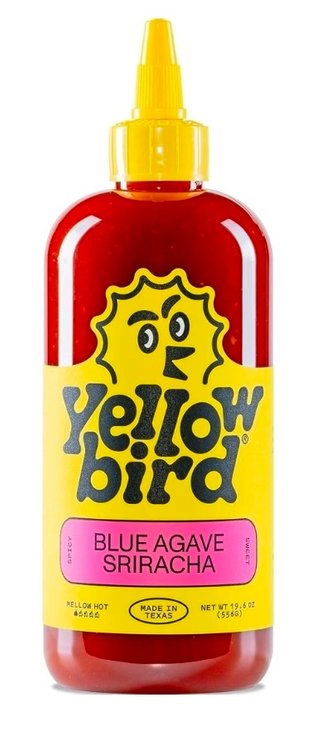 Yellowbird® Classic Blue Agave Sriracha 19.6 oz. Tabletop Size (Mellow Hot | 1 Bottle | Made in Texas)