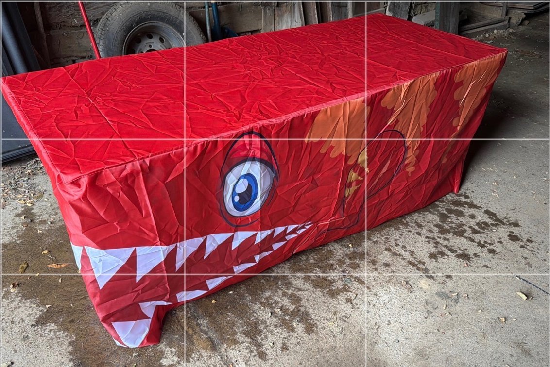 6ft rectangle fitted Dino table cloth reusable