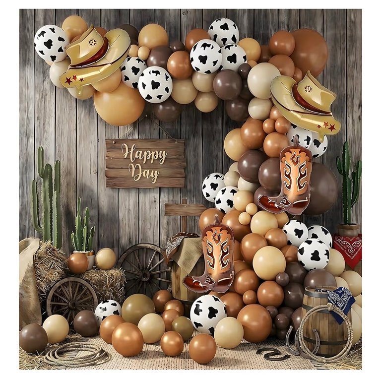 Western cowboy ballon set for arch