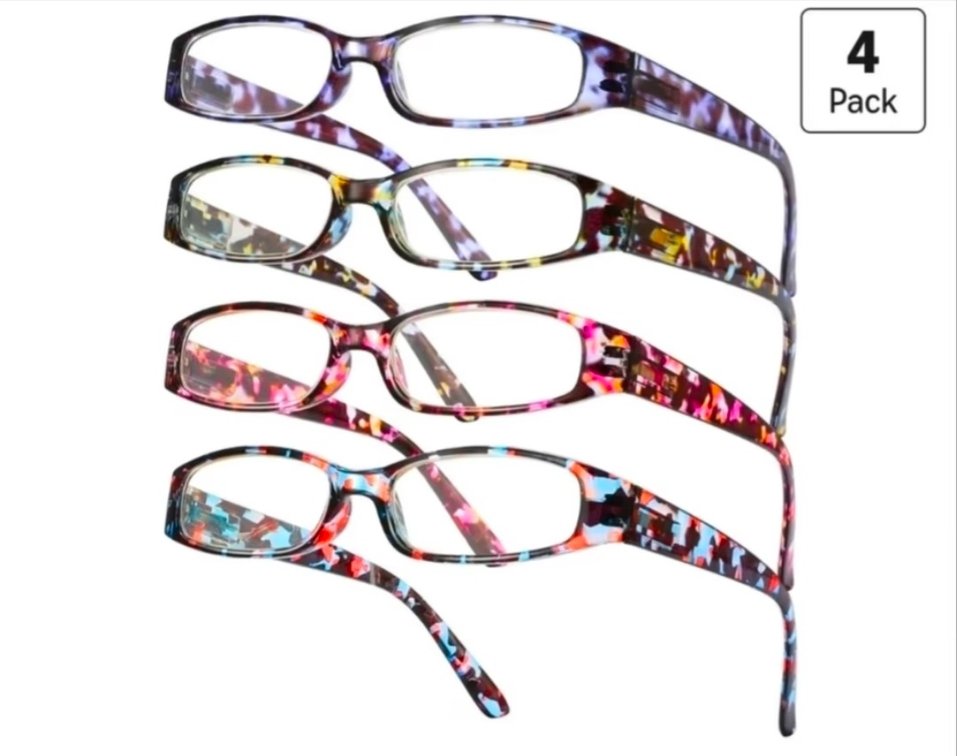 Gaoye 4-Pack Readers for Women, Blue Light Blocking Reading Glasses, Stylish Reading Glasses for Women in 4 Patterns