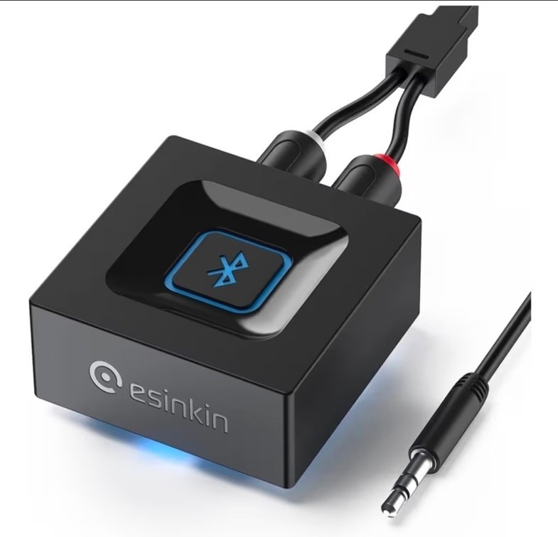 Esinkin Wireless Audio Receiver for Music Streaming Sound System Works with Smart Phones, Tablets and Car, Wireless Adapter for Speakers