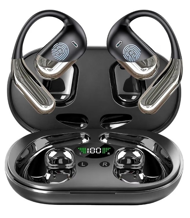 AI Open Ear Headphones Translation Earbuds, Real-Time 2-Way Language Translator Device, 3-in-1 Bluetooth Translating Headphones for Travel/Music/Calls/Exercise, Audifonos Traductores Inglés Español
