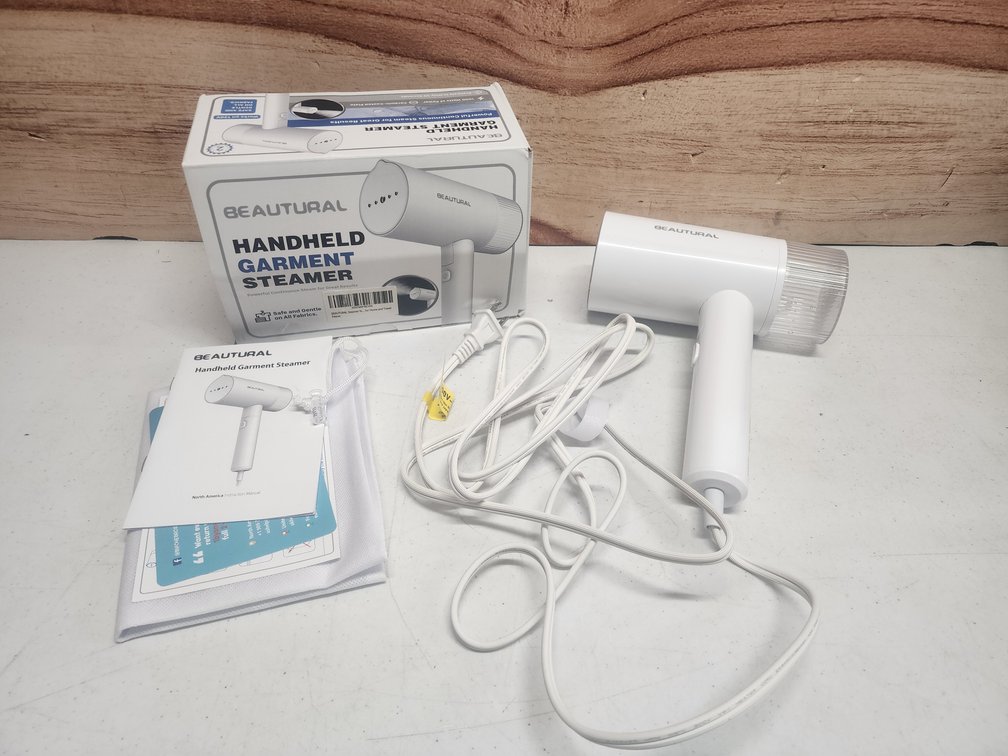 BEAUTURAL Steamer for Clothes, Portable Garment Wrinkle Remover, Fast 30s Heat-up, Foldable and Handheld, 120V Only (Not for 220V Europe), White