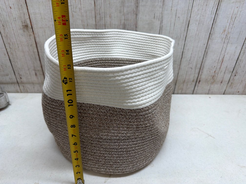 Heavy cloth/rope basket with carry handles