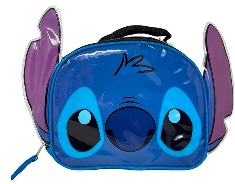 Fast Forward Stitch 3D Face Rectangle Lunch Bag