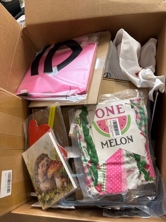 Retails $100+ Large 12x18x 22 box full of mostly new overstock or no pick up items